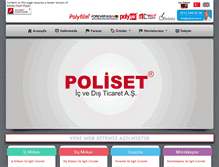 Tablet Screenshot of poliset.com.tr